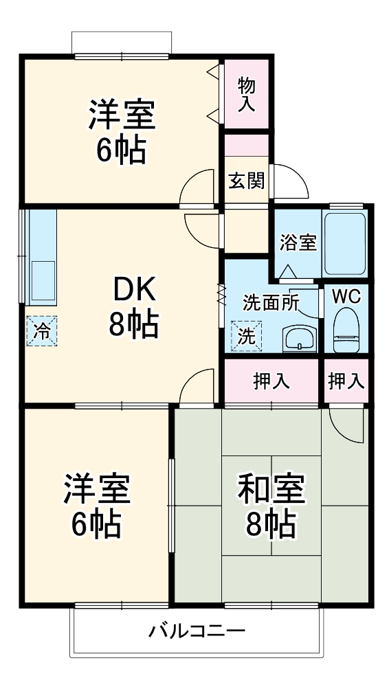 ロイヤル不二A棟の間取り