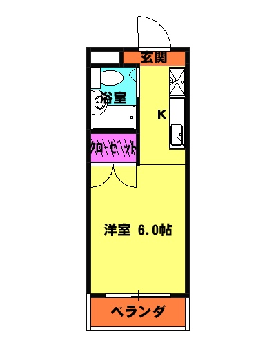熊谷朝日第二ハイツの間取り