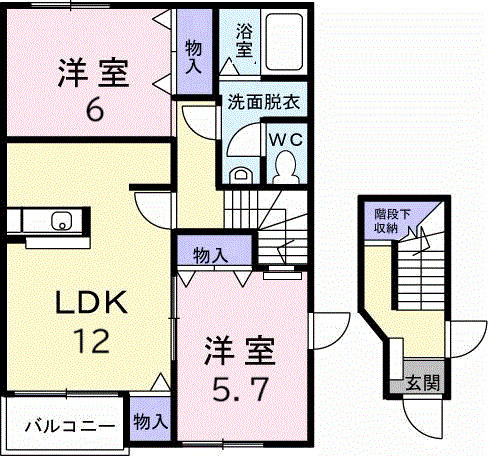 ポラリス Ⅱの間取り