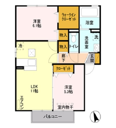 エーデルハイムBの間取り