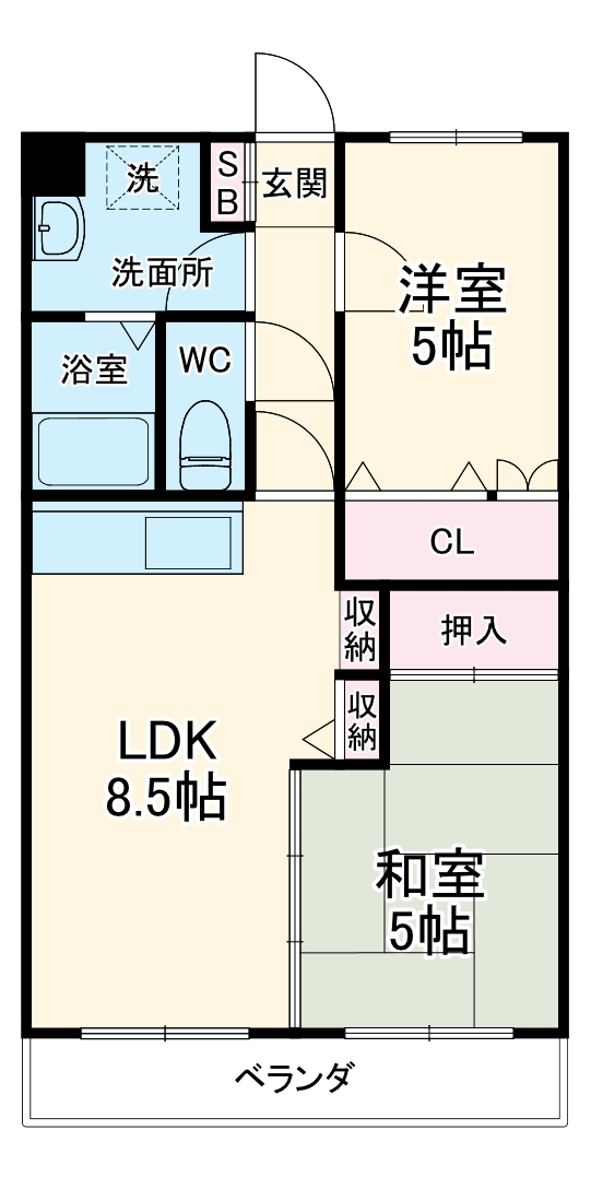 ヴィラリバーサイドの間取り