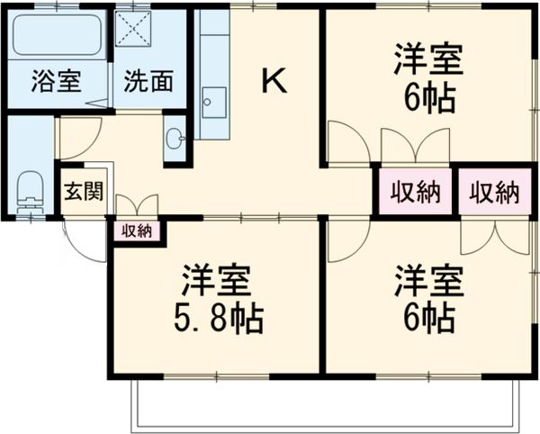 コーポ21Aの間取り