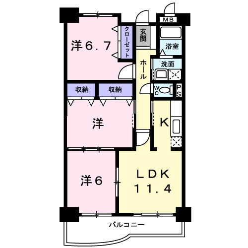 クラールの間取り