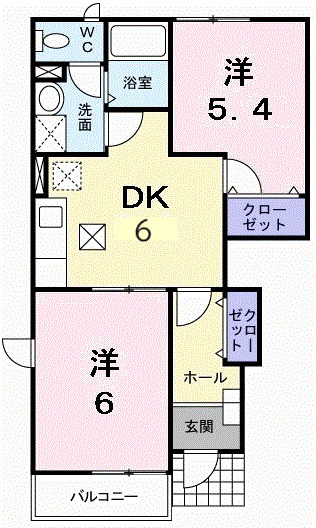 エスポワール2001Αの間取り