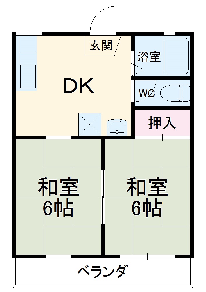 高木ハイツの間取り