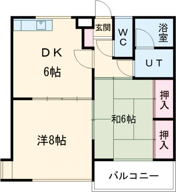 ハイツハツミAの間取り