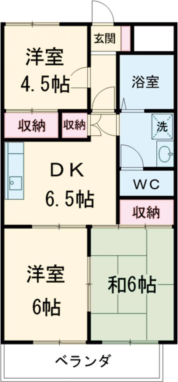 サンパレス心彰の間取り