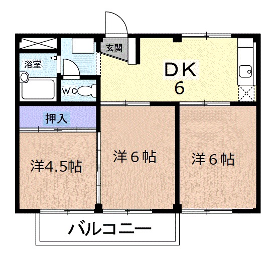 島田ハイツBの間取り