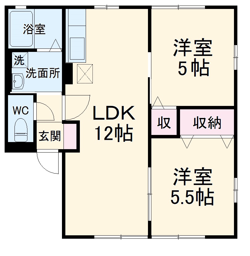 ヴィラ相生Cの間取り