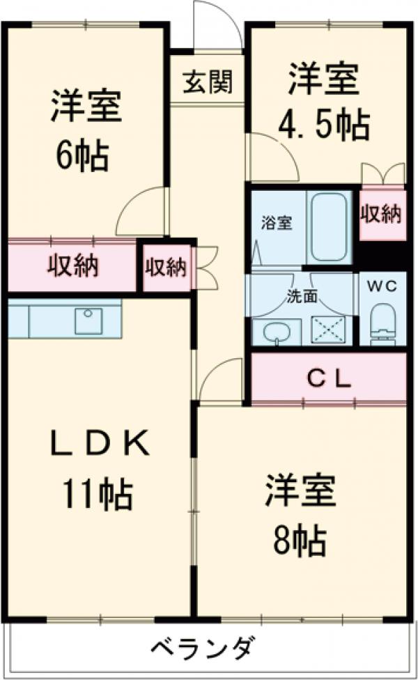 高井ハイツの間取り