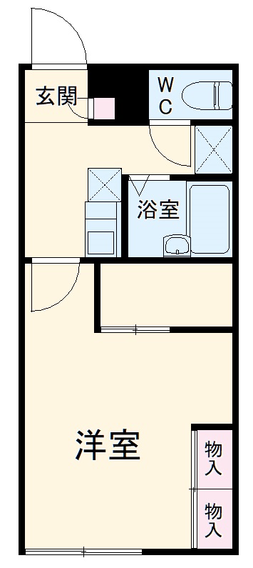 レオパレスコンクエスト下小塙の間取り