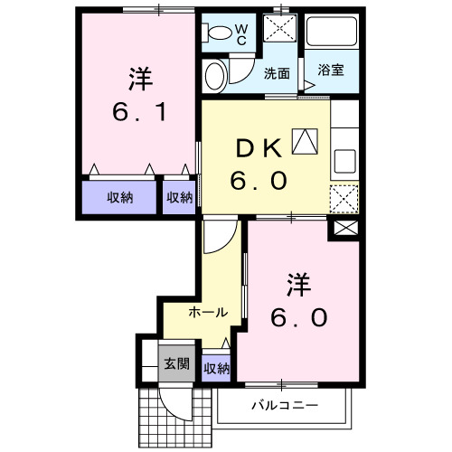ヴァイオレットBの間取り