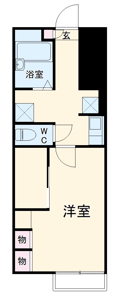 レオパレスレインボードロップスの間取り