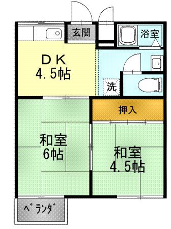 レスト北新川 A棟の間取り