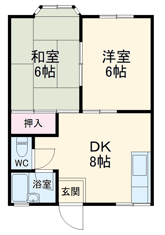 秋谷グリーンビラ Bの間取り