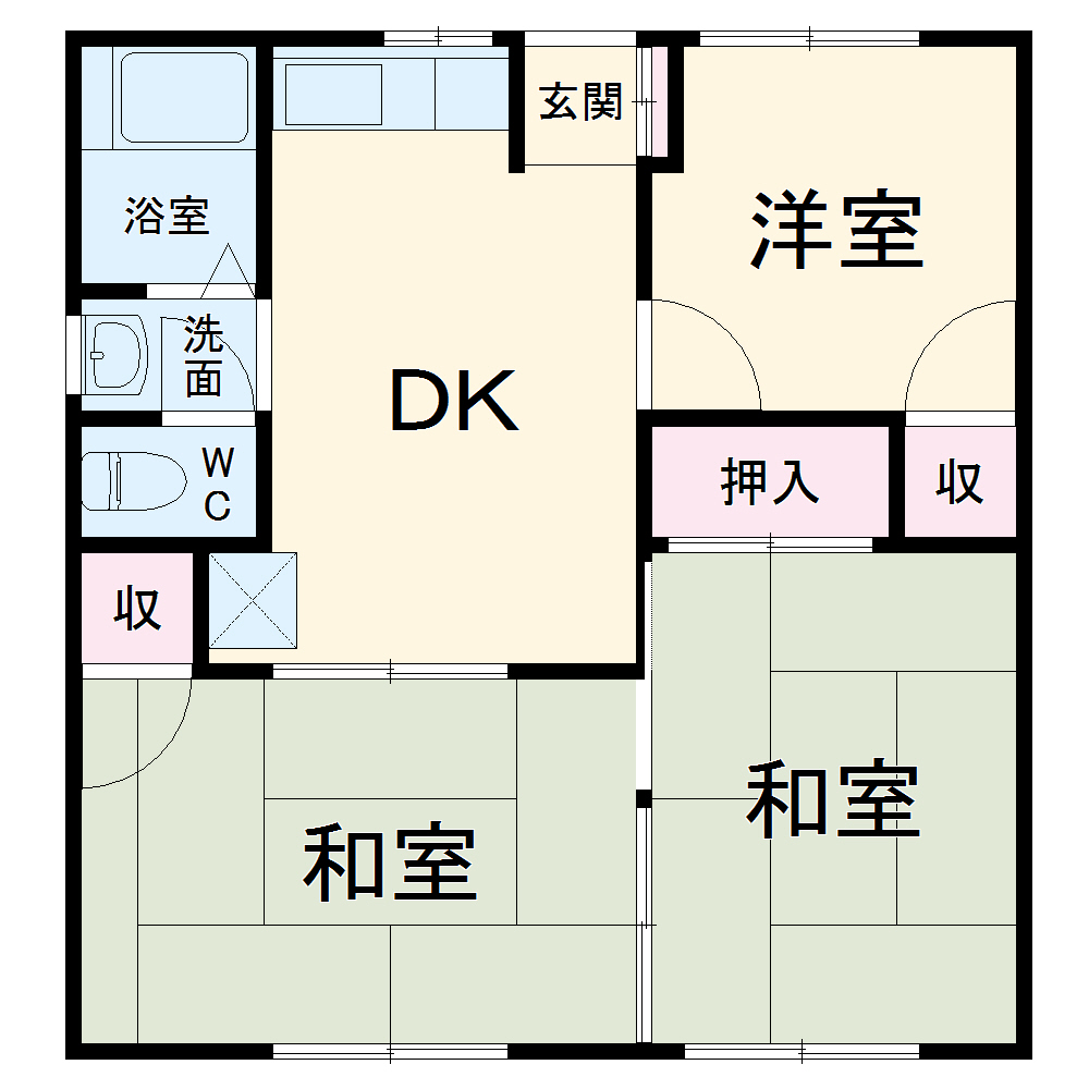 ハイツオクネの間取り