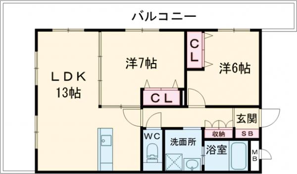 サンロージュ薬院駅前の間取り
