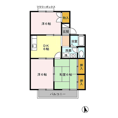 セジュールスギモト Aの間取り