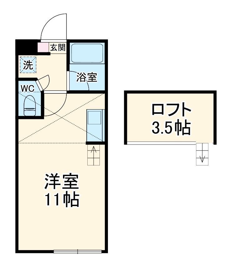 セザンヌ王ヶ崎の間取り