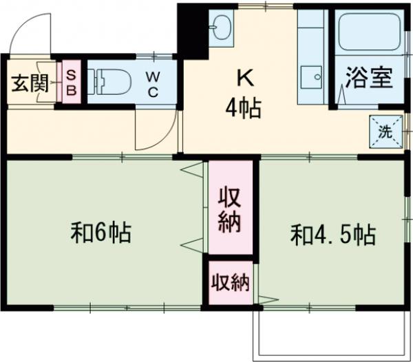 多摩ハイツ B棟の間取り