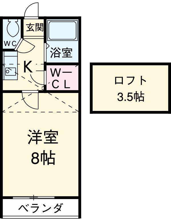 セザンヌ小鷹野2の間取り