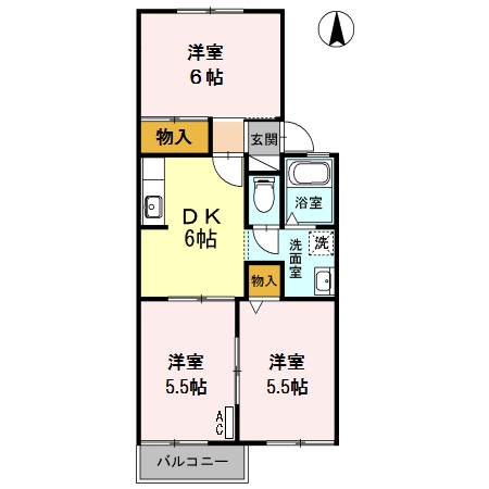 ファミールSの間取り