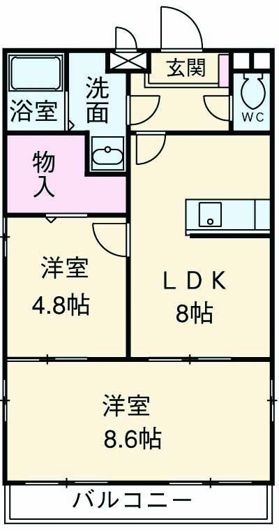 メルヴェイユー薬院の間取り