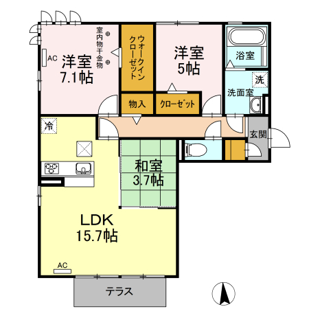 アンダー フォレストの間取り