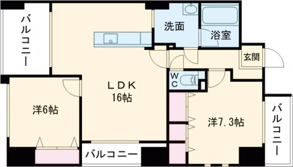 ヴィオラ薬院の間取り