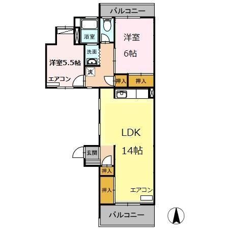 平川ガーデンハイツの間取り