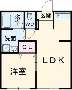 コーポ鈴森 A棟の間取り