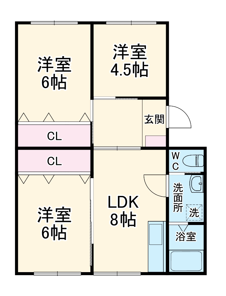 ハイツかつらの間取り