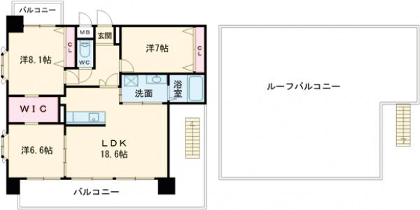コンプレートＳＥＫＩＪＯＵの間取り