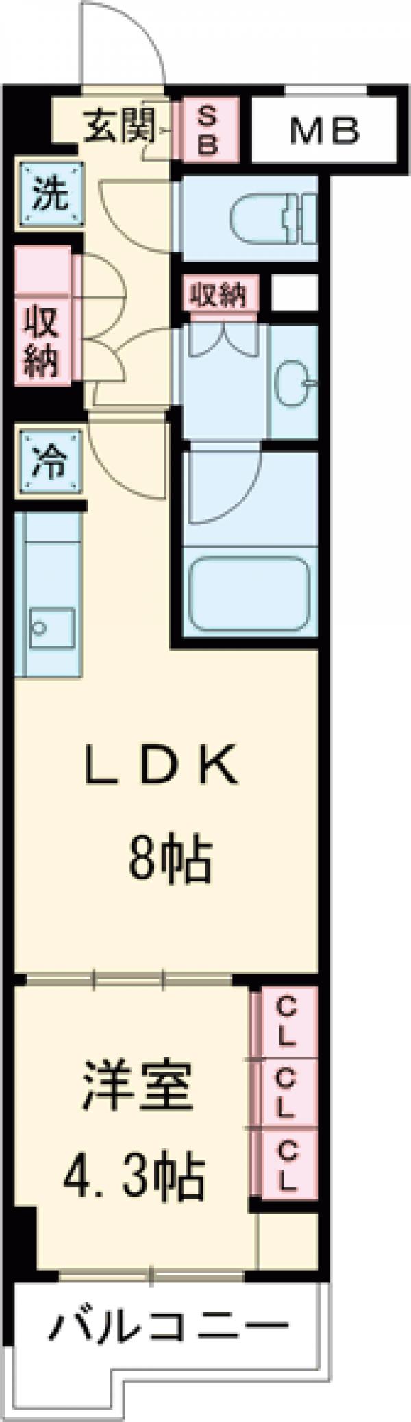 プレジリア柿の木坂の間取り