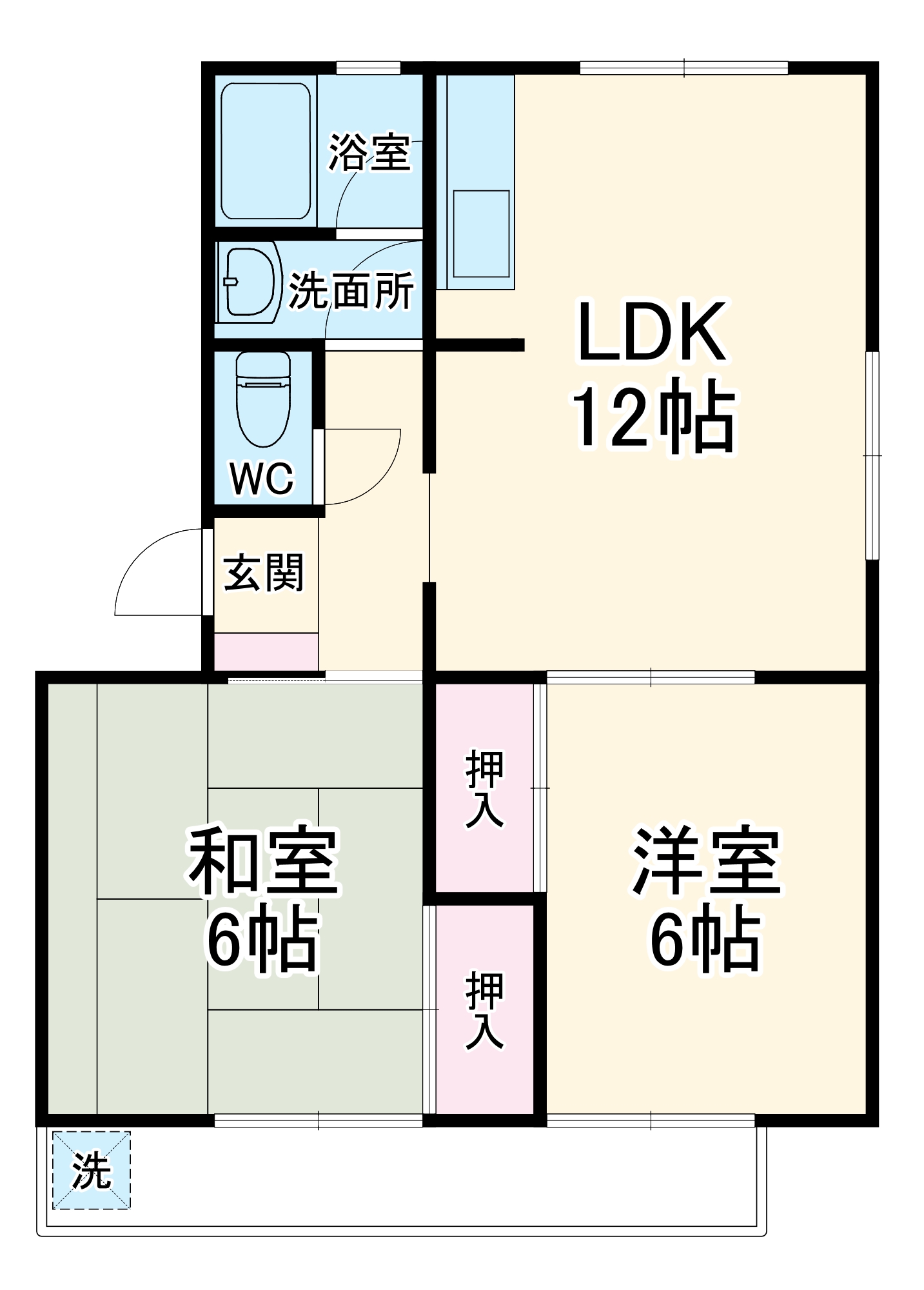 ハイツ明和 Bの間取り
