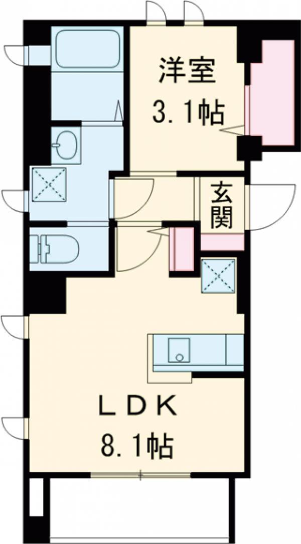 ヴェルデブレッツア 等々力の間取り