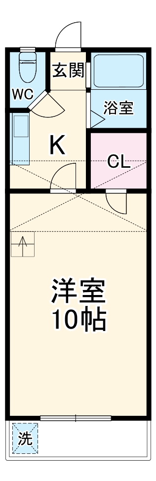 セザンヌ新栄２の間取り