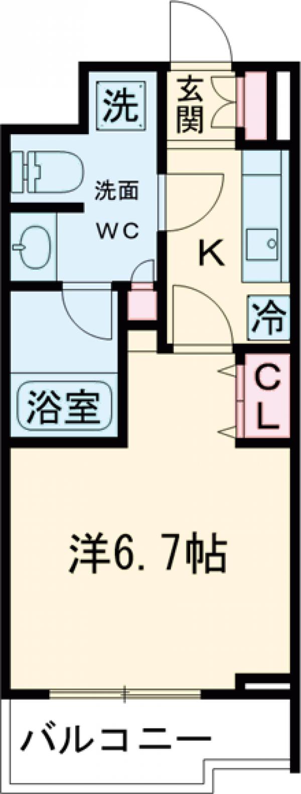 パシフィックコート目黒南・306号室の間取り