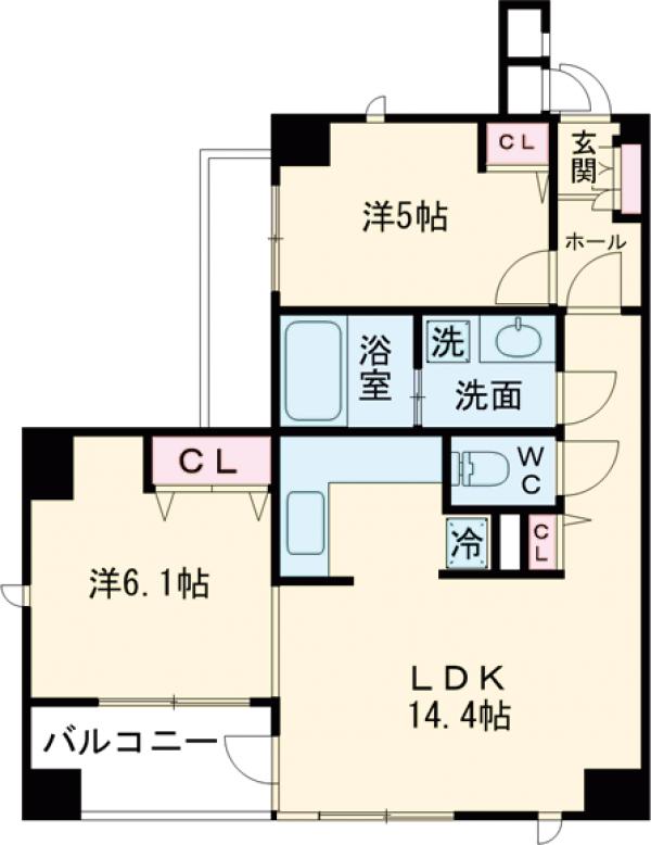 レジディア自由が丘の間取り