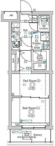 ラフィスタ下丸子の間取り