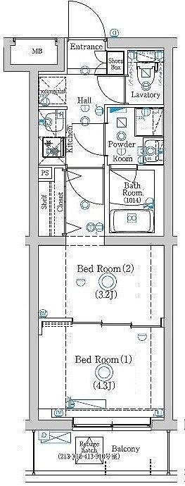 ラフィスタ下丸子の間取り