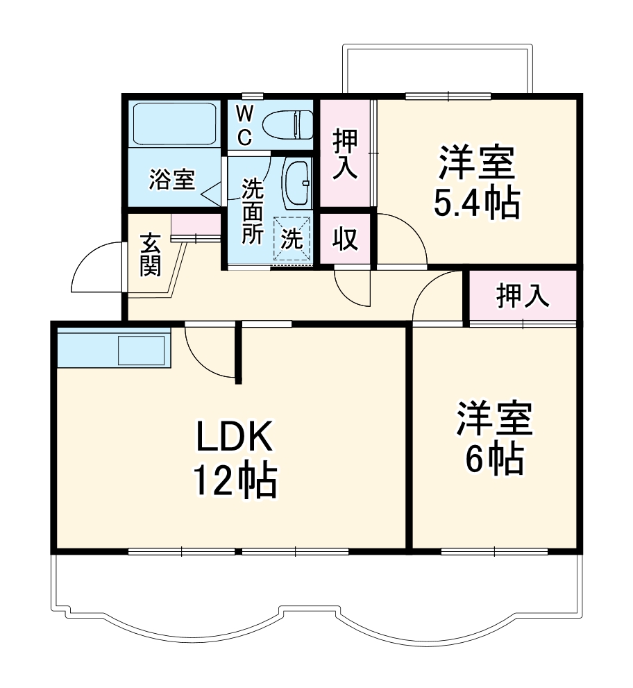 ソレアードみのるの間取り