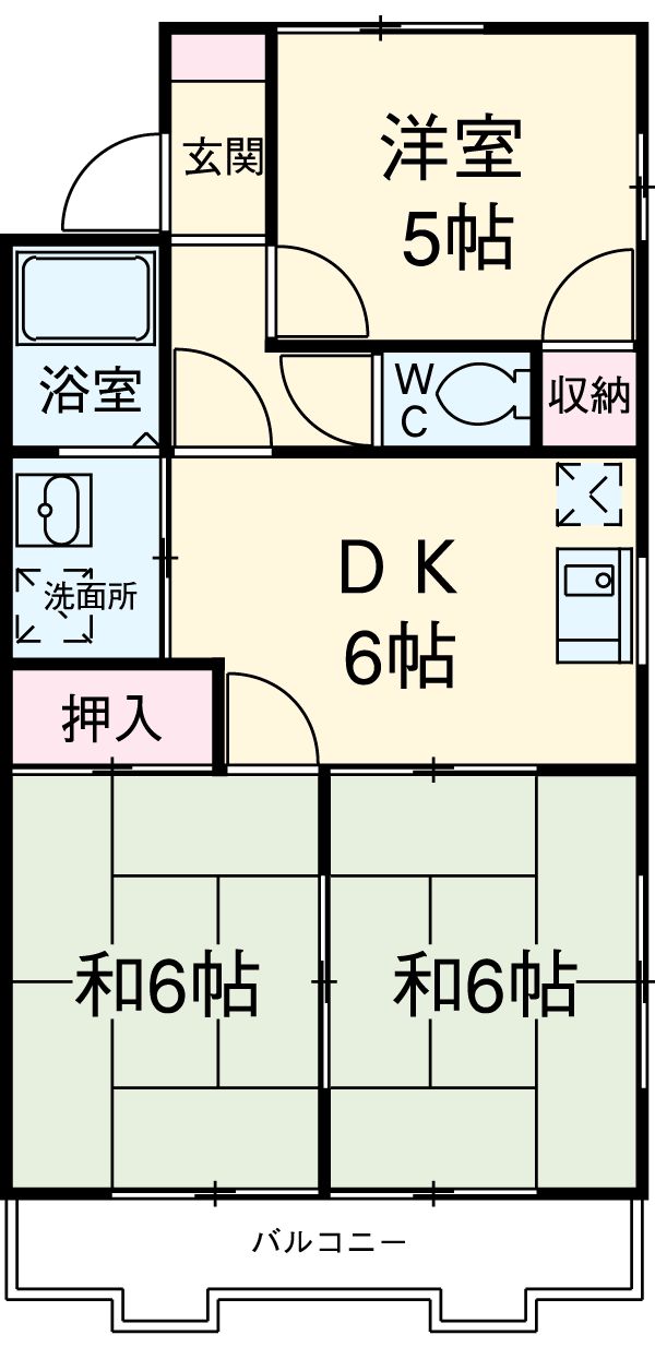 グリーンステージ堂坂B棟の間取り