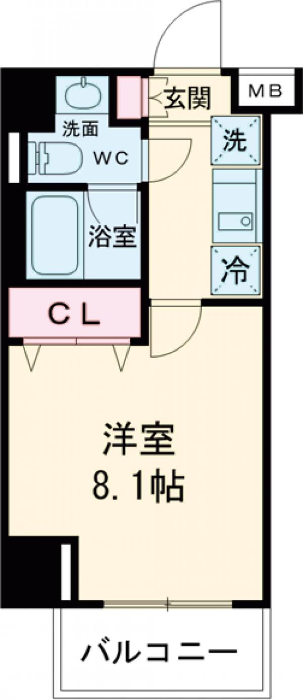 大森東の完工年月(2019年11月)築の賃貸マンションの間取り