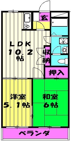 クレストール武蔵浦和の間取り