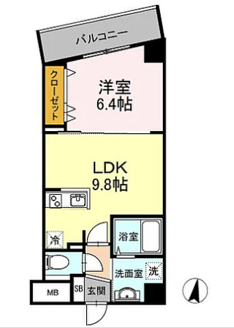 カーサヴェルデ三軒茶屋の間取り