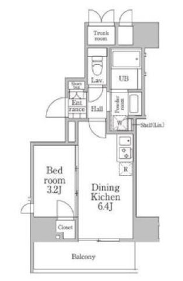 レジディア三軒茶屋Ⅲの間取り