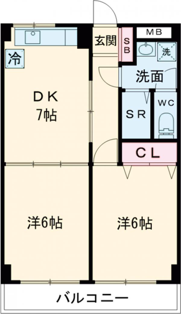 エスぺーロ自由が丘・103号室の間取り