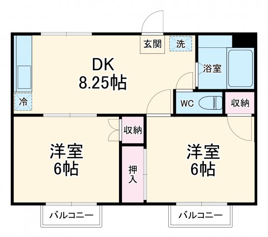 ムーンコーポBの間取り