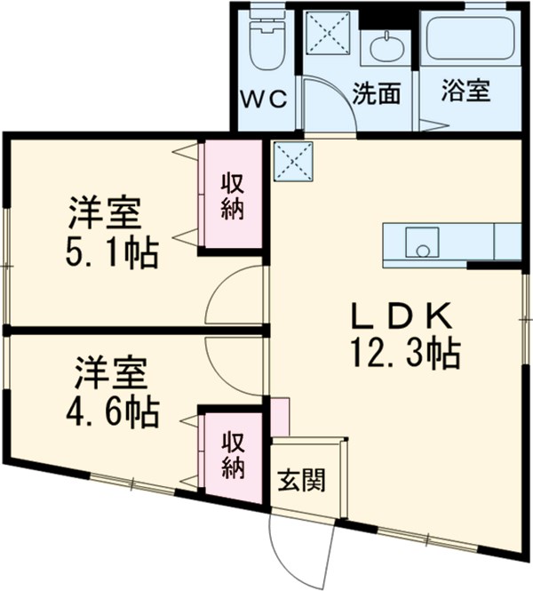 ソアヴィータ三軒茶屋の間取り